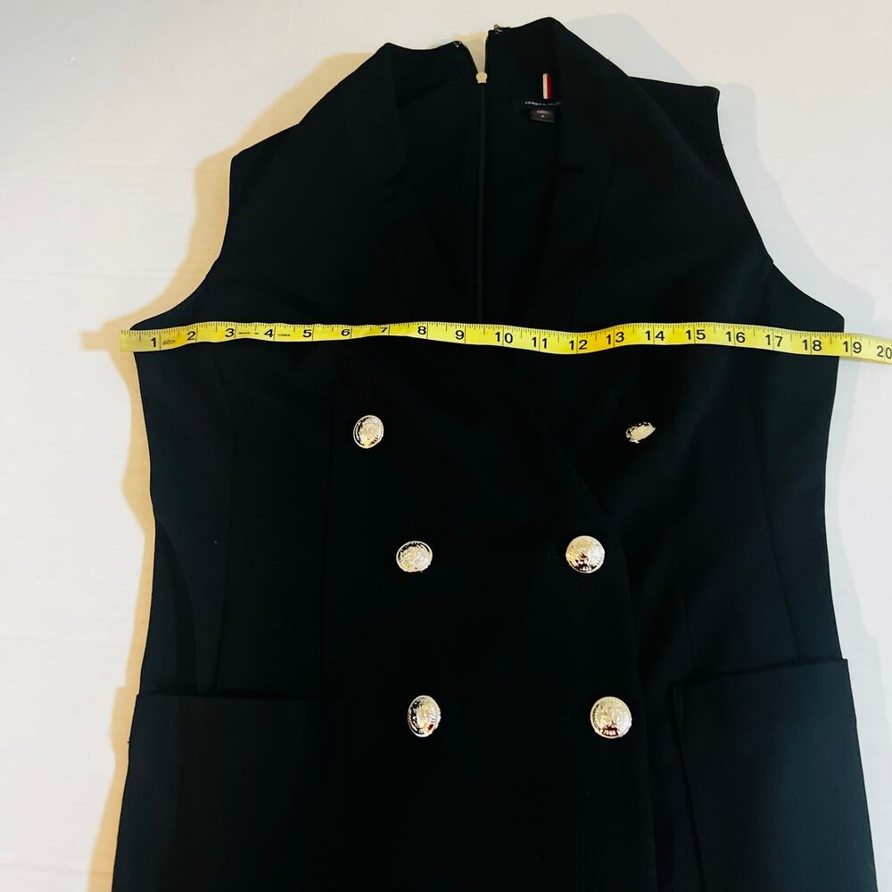 Tommy Hilfiger Sleeveless Double Breasted Sailor Dress Size 6 Black - Picture 5 of 7